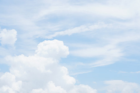 clouds in the blue sky