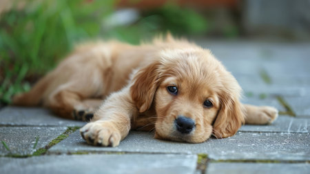 Baby dog Golden Retriever Puppyの素材