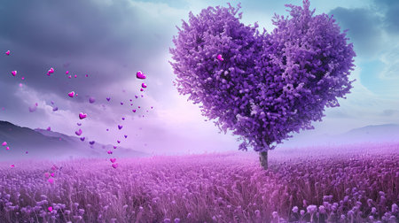 Purple Heart tree background, Purple trees wallpaperの素材