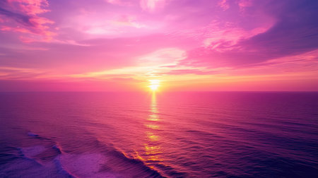 Aerial view sunset sky,Nature beautiful Light Sunset or sunrise over sea,Colorful dramatic majestic scenery sunset Sky with Amazing clouds and waves in sunset sky purple light cloud backgroundの素材