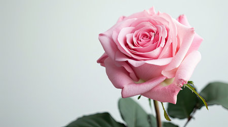 pink rose flower on white backgroundの素材