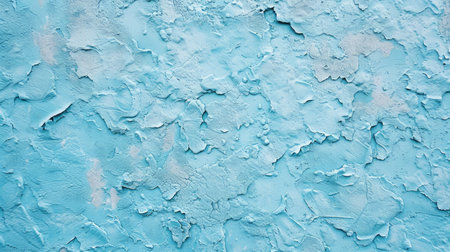 Abstract Wide Angle light blue stucco Background. Wall building Close up. Rough Surface plaster Texture With Copy Space for designの素材