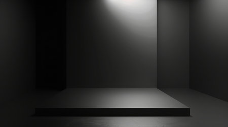 Studio room gradient background. Abstract black white gradient background.の素材