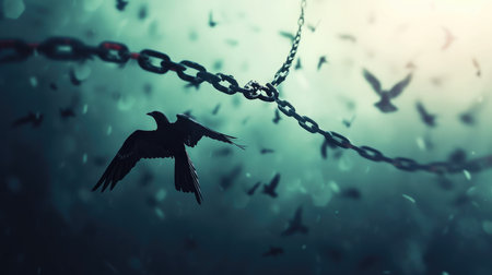 Freedom - Chains That Transform Into Birds - Charge Conceptの素材