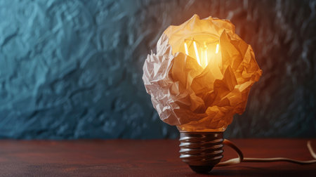 Idea and creativity concepts with paper crumpled ball and lamp.Think out of box.Business solution. --ar 16:9 --v 6 Job ID: fc8bb271-0797-4b68-aca0-7e9c6c199093の素材