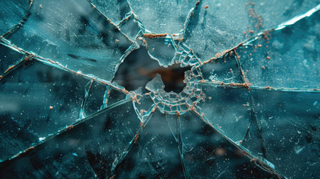 Texture broken glass with cracks. Abstract of cracked screen Smartphone from shock. --ar 16:9 --v 6 Job ID: 5e371100-f072-4b11-8d6e-df815f5bc29cの素材