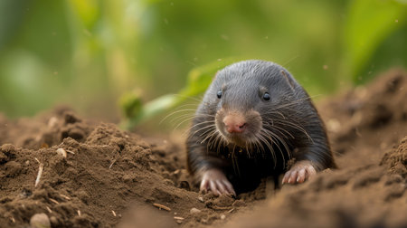 Mole animal images. From close-ups of these charming creatures in their natural habitat to playful mole interactions, our stock photos capture the beauty of moles in exquisite detail.の素材
