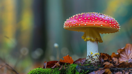 Fly agaric Thuringia, Germany, Europeの素材