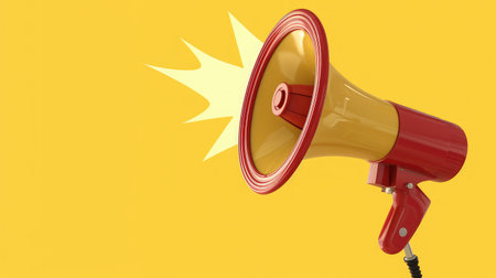 Megaphone attention background advertisement amplifier announce announcementの素材