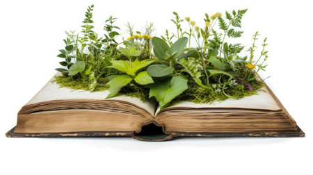 book of nature isolated on whiteの素材