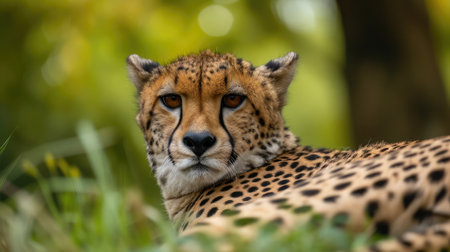 Wild african cheetah, beautiful mammal animal.の素材