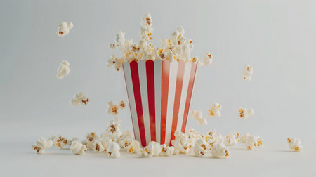 Popcorn isolated on white backgroundの素材
