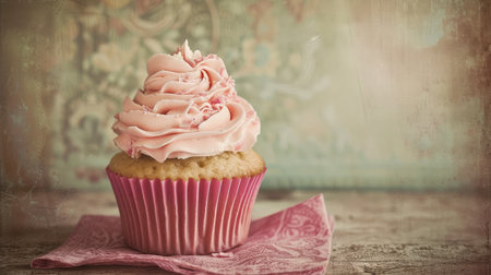 Vintage Retro Sweet Cupcakeの素材