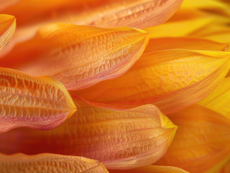 Extreme macro shot. Abstract background with sunflower petalsの素材