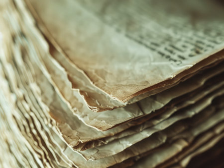 Macro view of book pages. Tonedの素材