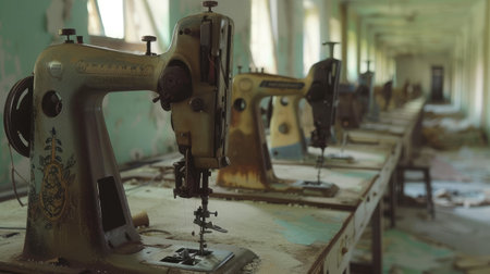 Abandoned textile factory - sewing machinesの素材