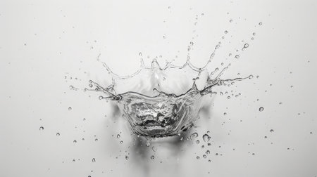 water splash isolated on white backgroundの素材