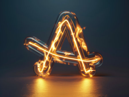 A - Created by light alphabet - lower case characterの素材