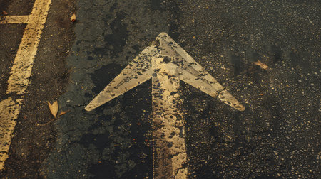 arrow on the roadの素材