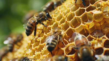 Honey, Honeycomb, Honey Bee.の素材