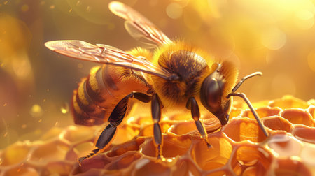 Honey, Honeycomb, Honey Bee.の素材