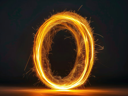 O - Created by light alphabet - lower case characterの素材
