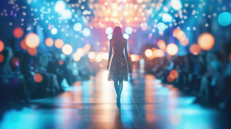 Fashion runway out of focus,blur backgroundの素材