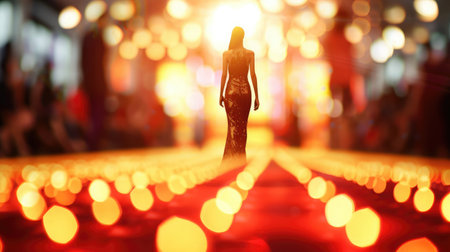 Fashion runway out of focus,blur backgroundの素材