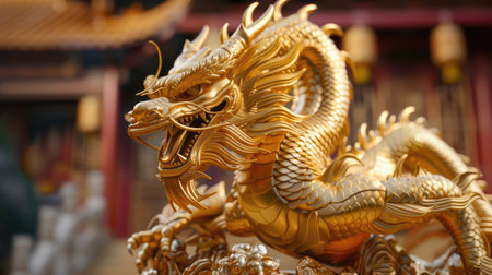 Golden Dragon statueの素材
