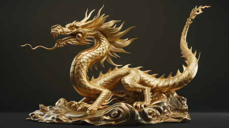 Golden Dragon statueの素材