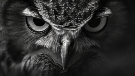 The evil eyes. ( Eagle Owl, Bubo bubo).の素材