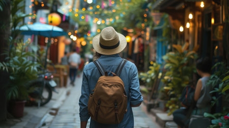 Traveler is enjoy travel in Old city.の素材