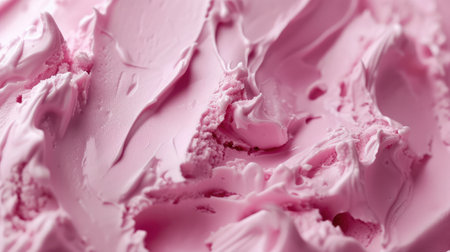 Close up creamy pink ice creamの素材