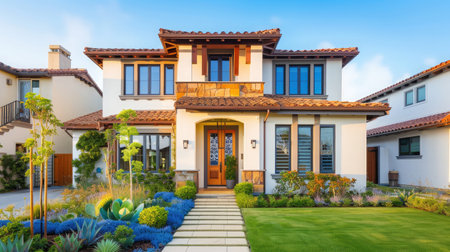 Home Exterior of House with Landscapingの素材