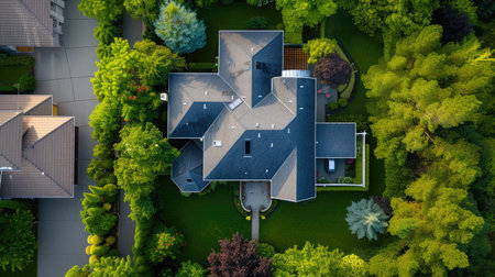 New detached house with garageの素材