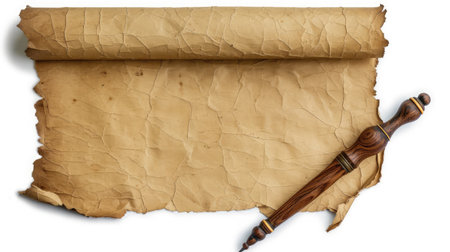 Conceptual old retro paper background isolated on whiteの素材