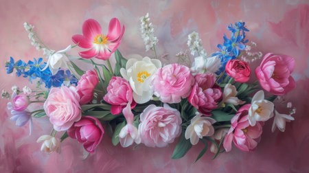 Spring flowers. Gift for Mothers dayの素材