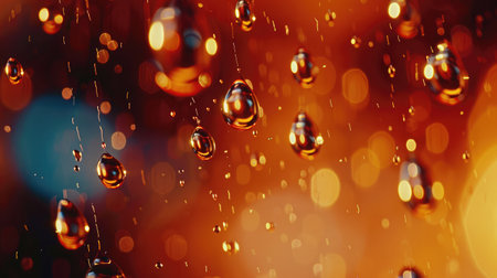 Water Drops On Orange Background Texture colorful waterdropの素材
