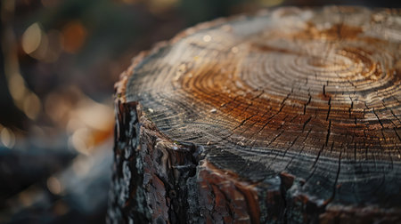 Wood texture of cut tree trunk, close-upの素材