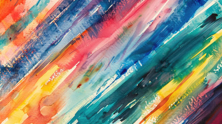 Colorful watercolor brush strokesの素材