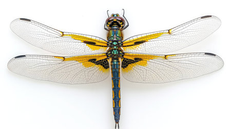 dragonfly on isolated white background.の素材