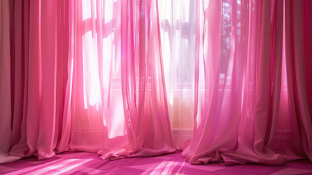 Pink silk curtainsの素材