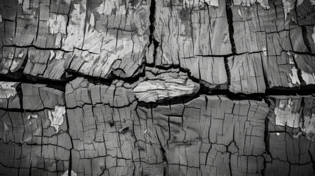 Old Gray cracked wood texture background.の素材