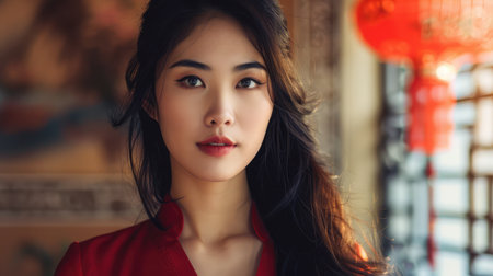 Asian women taking real estate quotesの素材