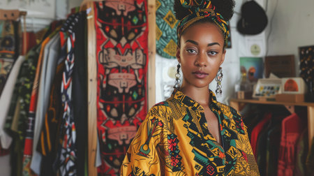 Sell Clothes Online With Print-On-Demand, pretty african american clothing designer selling online start a sustainable fashion brand High-quality print on demand clothing. Fast shipping worldwide.の素材