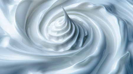 A Close-Up Shot of White Liquid Swirlの素材