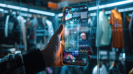 Photo Ai commerce image recognition technology Applications buy things online final sale offer details flash sale banner template --ar 16:9 Job ID: 64f9f9cf-41e6-4275-9e7f-f7616db1a8f9の素材