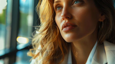 closeup. Executive woman in the officeの素材