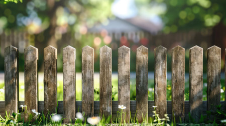 County style wooden fence. --ar 16:9 Job ID: 3dc878d4-b253-417e-9114-58346efeda86の素材