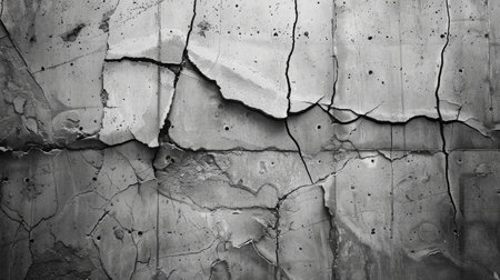 cracked concrete wall --ar 16:9 Job ID: e1fc4bc9-7a03-40d4-8b9d-823118ec71d6の素材